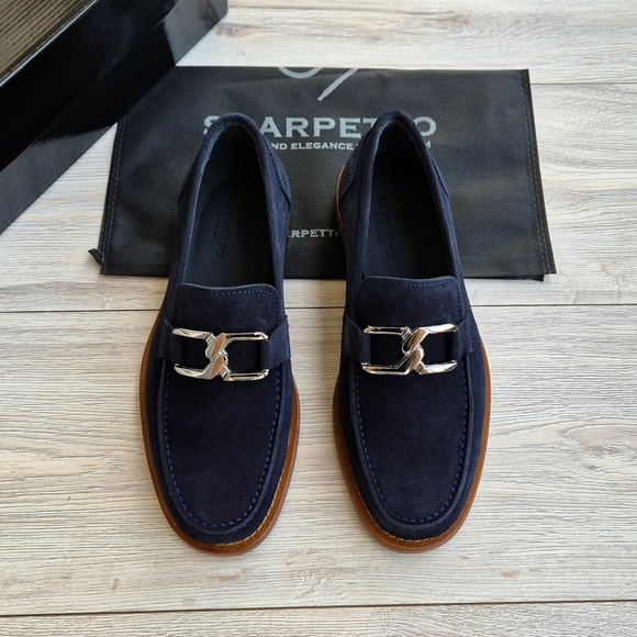 Men's Suede Leather Buckle Loafers - Picture 2 of 6